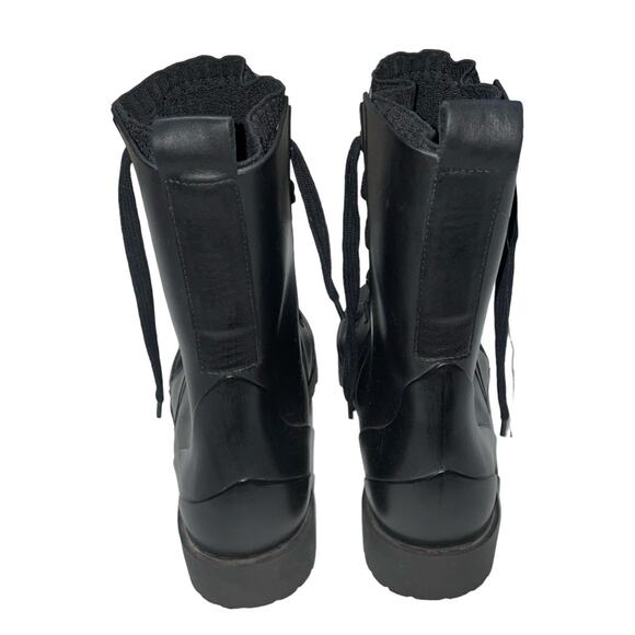 Porte & Paire Black Rubber Rain Boots    Size: US 9 - Picture 5 of 8